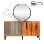 آینه کنسول رنگ چوب تیره زیما کد 160